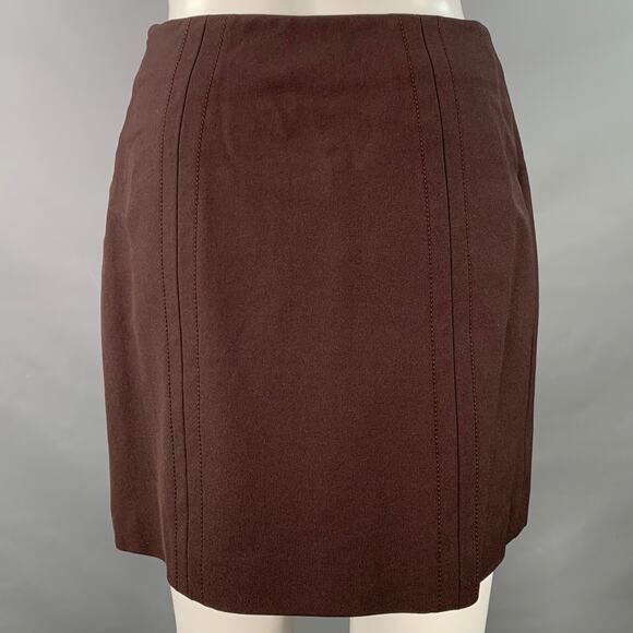 FUTURE OZBEK Size 6 Brown Rayon Blend Single Breasted Blazer Mini Skirt Set - Picture 5 of 16